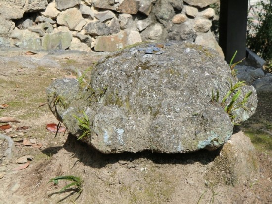 Iwaseo Hachiman-gū - turtle stone