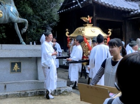 Getting Ready for the Matsuri in Karato on Teshima