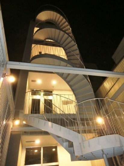 stairway to art gallery