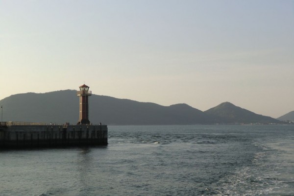 Takamatsu Red Lighthouse and Megijima