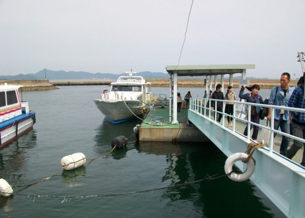 Arrival at Ieura Port on Teshima