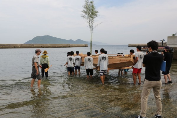 Traditional Japanese Boat Launching  - 1