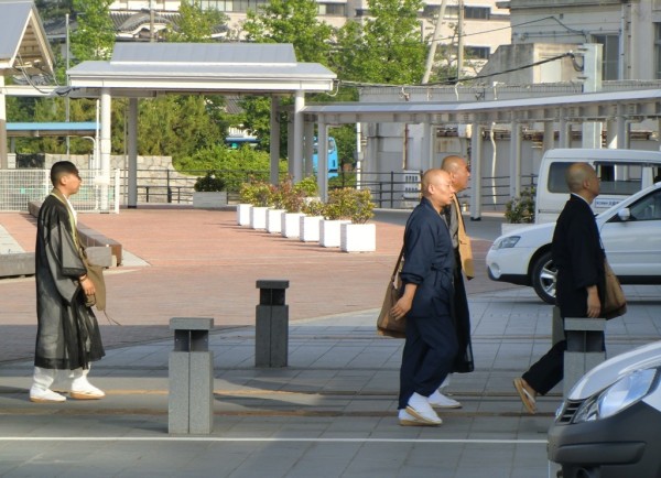 Buddhist Monks at Sunport Takamatsu - 2