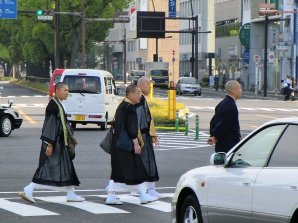 Buddhist Monks at Sunport Takamatsu - 3