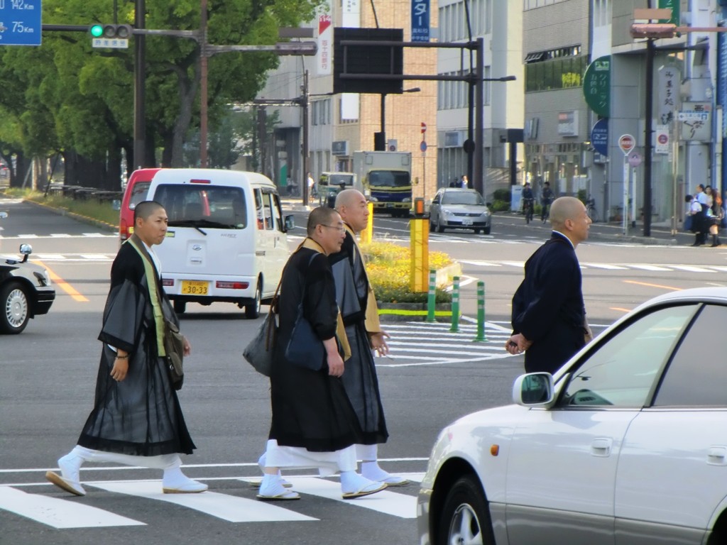 Buddhist Monks at Sunport Takamatsu 3