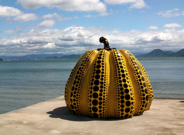 Yellow Pumpkin by Yayoi Kusama on Naoshima