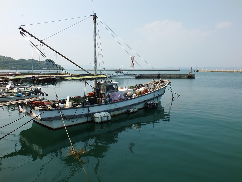 Fishing Boat in Karato Port on Teshima