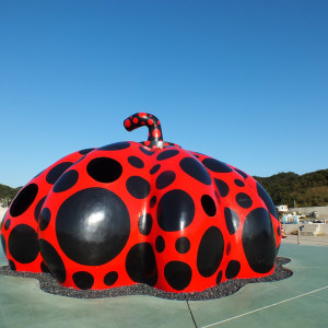 Red Pumpkin by Yayoi Kusama on Naoshima