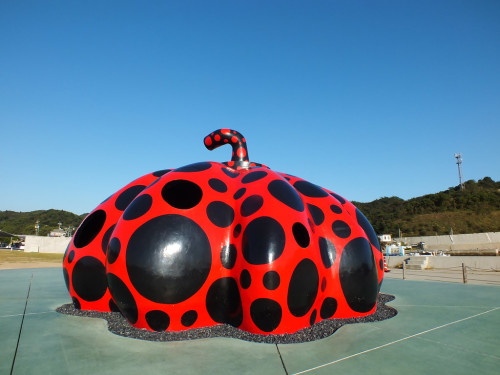 Red Pumpkin by Yayoi Kusama on Naoshima