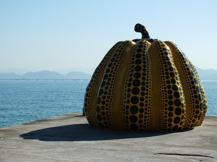 Yellow Pumpkin by Yayoi Kusama on Naoshima
