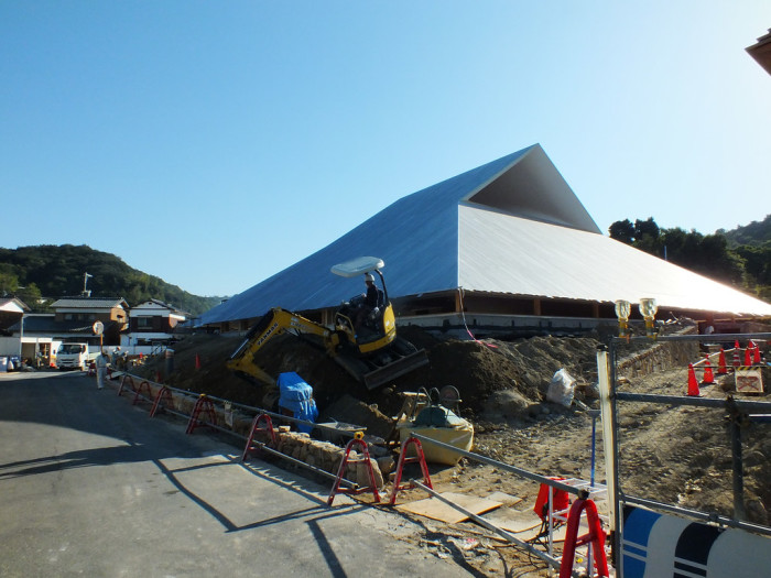 Naoshima Hall under construction