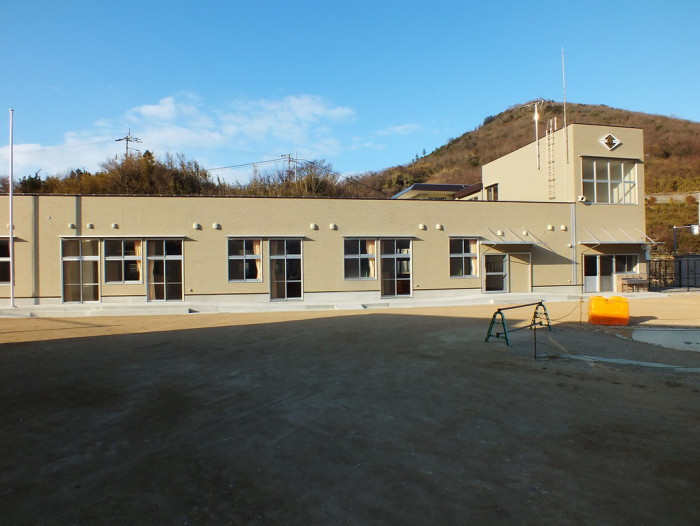 Ogijima's new school is almost complete.