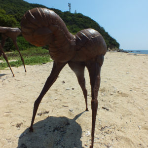 12 Shodoshima This sculpture has a life of ten thousand years and in the span of a mans life moves about ten meters