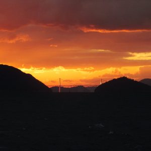 Sunset over the Seto Inland Sea and the Great Seto Bridge 4